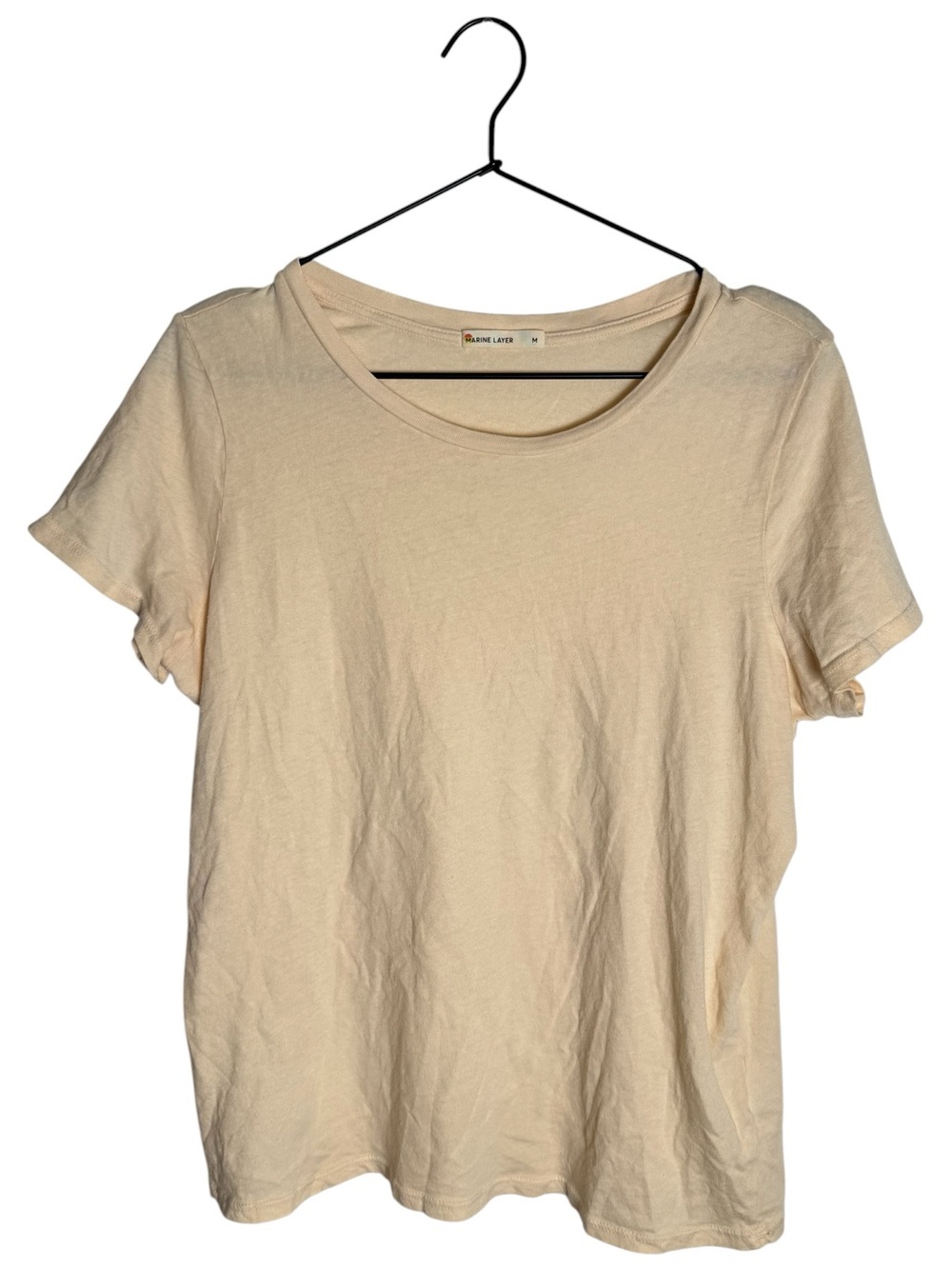 Marine Layer Short Sleeve Tee in Light Cream
